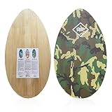 Skimboard RIP Camo, 37 Zoll, klassisch, aus Holz, ideal für Reiter, Shorebreak und Gleiten am Wasser. Diese Größe ist gut für kleine Schablonen (Camo) geeignet