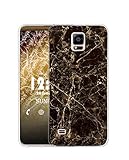 Sunrive Kompatibel mit Samsung Galaxy S5 mini Hülle Silikon, Transparent Handyhülle Schutzhülle Etui Case (TPU Marmor Schwarzer)+Gratis Universal Eingabestift MEHRWEG