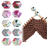 10 Stück Maschenstopper Für Stricknadeln Schutzkappe Mit Blumenmuster Silikon Sechseckige Stricknadelstopper Stricken Zubehör Nadelspitzenschutz Stricknadelendkappen Für Nadeln Der Größen (3–9 Mm)