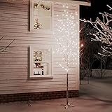 ShGaxin Künstliche Birke, Weiß, 672 LEDs, warmweiß, 400 cm, Kiefer, Weihnachtsdekoration, Weihnachtsbaum, Lichterbaum - 345147