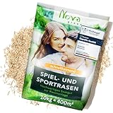 Rasensamen schnellkeimend 10kg = 400m² Sport und Spiel Frühjahr Premium - SEHR GUT getestet - trockenresistent | Ideal für Neuansaat und Nachsaat