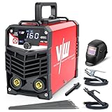 VECTOR WELDING Elektroden Schweißgerät MMA 160A, Schweißgerät Elektrode, Inverter Schweissgerät mit Digitales Display, Elektro Schweißgerät IGBT mit Schweißhelm