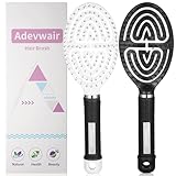 Adevwair Haarbürste, gebogene belüftete Haarbürste für schnelleres Föhnen, kein Ziehen, Entwirren, Paddelbürsten für Damen, Herren, nass, trocken, lockig, dickes Haar, 2 Stück