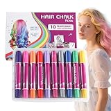 Haarkreide | 10 Farben Haarkreide Set,Abwaschbare Strähnenmalkreiden, Spielspaß & Schmink-Set Für Erwachsene & Kinder