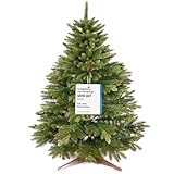 Premium künstlicher Weihnachtsbaum klein 120cm - TESTSIEGER 10 Jahre GARANTIE - Naturgetreuer Weihnachtsbaum künstlich mit Holzständer und Tasche - Christmas Tree Tannenbaum künstlich von Pure Living