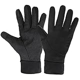 ALPIDEX Softshell Handschuhe Touchscreen-Funktion Running Handschuhe Damen Herren, Größe:M, Farbe:Black