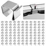 WYYFXY® 100 Stück Metall Dachrinnenhaken für Lichterketten, Dachrinnenhalter für Weihnachtsbeleuchtung, Lichterketten Halterung, Weihnachtslicht Clips, Lichterkette Befestigung