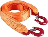 HynJGih Abschleppseile Abschleppgurt, Abschleppgurthaken aus Nylon, Bruch, Bergungsgurt for Straßenrettungsfahrzeuge, mit Aufbewahrungstasche(6T/5M)
