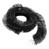 EpheyFIF Dachrinnenschutzbürste, Traufbürste, Dachrinnenschutzbürste, Dachrinnenabdeckung, Dachrinnenabflussrohr, Laubfilterschutz, Verstopfungsentferner für Dachfallrohr, 4 m x 100 mm