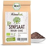 Bio-Senfsamen Senfsaat Senfkörner schwarz auch braun genannt (250g) vom-Achterhof ideal zur Senf-Herstellung