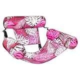 Aufblasbarer Wasserstuhl – schwimmende Hängematte, Nudelbett, elegante Entspannungsmatte mit Blättern, leichter Stützsitz 76 x 40,5 x 61 cm | Erholung für den Urlaub im Freien De