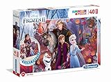 Clementoni 25464 Bodenpuzzle Frozen 2 – Puzzle 40 Teile ab 3 Jahren, buntes Riesenpuzzle zum Zusammensetzen auf dem Boden, extra große Puzzleteile, Denkspiel für Kinder