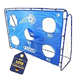 Best Sporting Fußballtor mit Torwand I Fußball Tor 213 cm x 152 cm I Fußballtor Kinder I Hochwertiges Kindertor mit Netz, Torwand & Heringen I Fussball Tor Blau