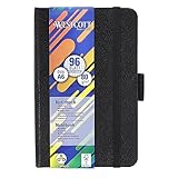 Westcott Notizbuch DIN A6 kariert | 192 Seiten im edlen Hardcover-Einband | 80 g/m² nachhaltiges FSC-Mix Papier | mit Innentasche, Lesezeichen, Gummizug und Stifthalter | E-744843 00