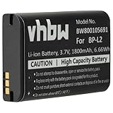 vhbw Akku kompatibel mit Tascam GT-R1, DR-100 MKII, DR-100, DR-1 Diktiergerät (1800 mAh, 3,7 V, Li-Ion)