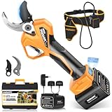 [Allzweck-Flaggschiffmodell] SWANSOFT PRU40 Akku Astschere, 40mm 21V 1050W 4Ahx2 Gartenschere Leistungsstarke Elektrische Elektrogartenscheren Für Präzisen Baumschnitt, Rosenschnitt und Weinreben