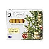 Christbaumkerzen mit 10% Bienenwachs (20 Stk. im Karton)