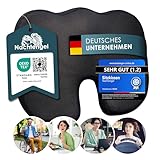 Nachtengel Sitzkissen orthopädisch mit Memory Foam für Ergonomischen Komfort, Steißbeinentlastung & Schmerzreduzierung – Ideal für Bürostuhl, Autositz & Co. (1 Stück, schwarz, Medium)