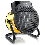 Brandson - Heizlüfter 3000 Watt - Keramik Heizstrahler - Raumtrockner Bautrockner - Turbo Elektroheizgebläse mit Überhitzungsschutz, Extra Stark - für Baustelle Haus Werkstatt Garage Heizgerät