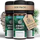 Fjorland Zirbenöl BIO naturrein 30ml - [ECHTES ZIRBENÖL] naturreines ätherisches Zirbelkieferöl