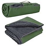Kato Tirrinia Camping Decke wasserdicht, wasserdichte Picknickdecke Sherpa Outdoor Decke Sanddichte Warm Thermodecke Reisedecke, für Camping Strand Reise Auto Hunde, 150 x 200 cm