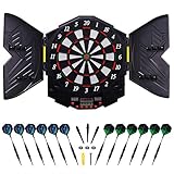 Elektronische Dartscheibe mit Türen E Dartboardselektronisches Elektronik Dartboard Dart Board Electronic Dart Machine with 12 Darts Dartpfeile mit Kunststoffspitze with Plastic Tip