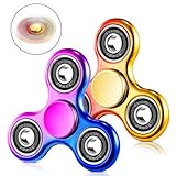 SCIONE 2 Stück Fidget Spinner Regenbogen Sensorisches Hand Fidget Toy, Angst Stress Relief Geburtstag Geschenke Finger Spinner für Kinder Erwachsene Jungen Mädchen