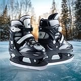 Navaris Schlittschuhe für Kinder und Erwachsene - Ice Skates Damen größenverstellbar - Mit Werkzeugset - Verstellbare Inliner Eislaufschuhe Jungen Mädchen