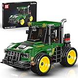 Mould King 24061 Technik Traktor-Bausätze, 466+ Teile Mini World City Farm Mähdrescher Traktor-Bausätze, Bauernhofspielzeug für Jungen im Alter von 8–12 Jahren