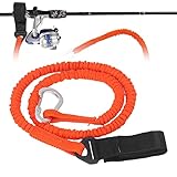 HERCHR Kajakpaddel-Leine, 28-35 Zoll, professionelle Dehnbare Nylon-Kajakruten-Lanyard-Leine, dehnbarer Gurt, gewickeltes Lanyard-Seil für Angelbootzubehör