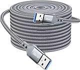 3BAO USB 3.0 Kabel 1m, Nylon USB A Stecker auf A Stecker Nylon Verbindungskabel 5 Gbps Super Speed Compatible with External Hard Drive/Fan Cooler,Blu-ray,Consoles,TV,DVD,Printer,Camera,Laptop