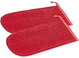 infactory Fusselhandschuh: 2er-Set Doppelseitige Anti-Fussel-Handschuhe für Kleidung, Sofa & Auto (Tierhaarentferner Handschuh, Textilbürsten, Haarentfernung)