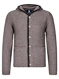 Almbock Herren Strickjacke mit Kapuze, braun, Größe XL