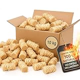 Samore 10 kg Öko (ca. 800 Stck) Kaminanzünder Grillanzünder Anzündwolle Holzwolle Anzünder Zündwolle