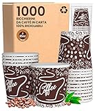 1000 Espresso Pappbecher Kaffee 65 ml 2,5 oz, Kaffeebecher Klein Probierbecher Umweltfreundliche Trinkbecher Einweg Bechern Espressobecher Pappe