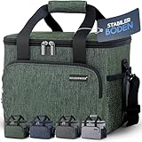 HELDENWERK Kühltasche für Essen & Getränke - Isolierte Thermotasche auslaufsicher & wasserdicht - Frühstückstasche, Picknick Lunchtasche, Thermo Tasche, Isoliertasche olivgrün