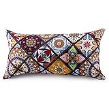 ATsense 2er Set Kissenbezug 80 x 40 cm, 2 Stück - 100% Baumwolle, Bunt Kopfkissenbezug mit Reißverschluss, Superweicher Premium und Hypoallergen, ÖkoTex Super Bequemer Kissenhülle（Böhmen，Paisley）