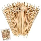 100 Stk Spieße Fingerfood, Cocktailspieße, Holz Cocktail Sticks, Rote Perlen-Cocktailspieße, Spiesse für Snacks Fingerfood, Partyspieße, Bowle Piekser, Perfekt für Obst am Spieß und Partydekoration