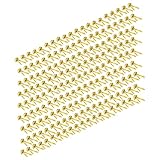 ACOLY 200 Stück Musterbeutelklammern Metall Rundkopf Gold Musterklammern Büro Papier Brief Basteln DIY