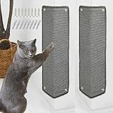 JanYoo Katze Kratzschutz Katzenkratzmatte Sisal Katzenkratzmatte Kratzmatte für Katze Katzenkratzmatte für Sofa Möbel Tür Kratzschutz 60 × 25 cm(Grau)