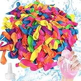 MORAINJAY 200pcs Mehrfarbige Wasserbomben,Selbstdichtende Wasserballon für Kinder,Erwachsene,Bunt Gemischt Wasserballons,Schneller Wasserfüllballon für Wasserschlacht,Outdoor Wasserspiele,Strand Party