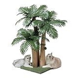 Furlogy Kratzbaum 102 cm hoch für Katzen – 3 Gebogene Kratzsäulen mit Sisalseil & 8 interaktiven Bällen, für Wohnungskatzen, flexibel kombinierbar Scratch (Stil D)