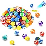 Steemjoey 30Pcs Flummis, 20mm Flummis Springball Gummiball, gemischte Farben, Hüpfbälle und Kindergeburtstag Gummibälle Gastgeschenke