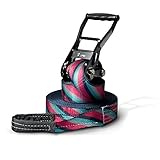 Slackline Set, Lines, 15 Meter Länge, Komplettset für Kinder, Anfänger, Fortgeschrittene und Profis, inklusive Tragebeutel