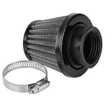 38mm Luftfilter, Ansaugluftfilter Motorrad Luftfilter Universal-Motorrad-Ansaugluftfilter-Kit mit Offroad ATV Quad Dirt Pit Bike Gold(Schwarz)