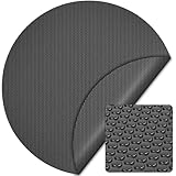 Wiltec Pool Solarfolie Ø 5 m, schwarz, Poolheizung aus 400 µ starkem PE Film, Poolabdeckung Poolplane Solarplane rund