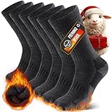 TIBISI Merino Socken Thermosocken Herren Damen Wandersocken Merinowolle Sportsocken Trekkingsocken Outdoor Arbeitssocken Wintersocken skisocken verdickte - 3 Paar