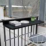 Klappbarer Balkon-Tisch zum Aufhängen, verstellbar, Wandmontage, 120 cm