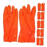 DECOMELODY 6 Paare Lange Wasserdichte Rohrreinigungshandschuhe aus Abriebfestem Gummi Rutschfest Robust und Langlebig für und Haushalt für Abfluss und Kanalreinigung