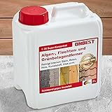 ONBEST 2 Liter Grünbelagentferner 1:25 Konzentrat I Extrem stark zum Entfernen von Grünbelag und Algen auf Fassade, Stein, Holz, Dachziegel, Terrasse, Markise, Pflasterstein | Made in Germany